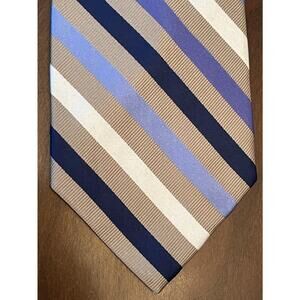 Chaps Blue Repp Hand Made 100% Silk Men’s Neck Tie Made In China